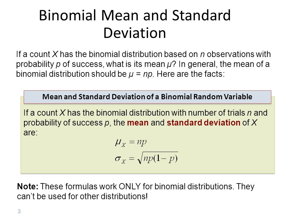 Museo Guggenheim Eficiente despreciar 5.5 Distributions for Counts  Binomial Distributions for Sample Counts   Finding Binomial Probabilities  Binomial Mean and Standard Deviation   Binomial. - ppt download