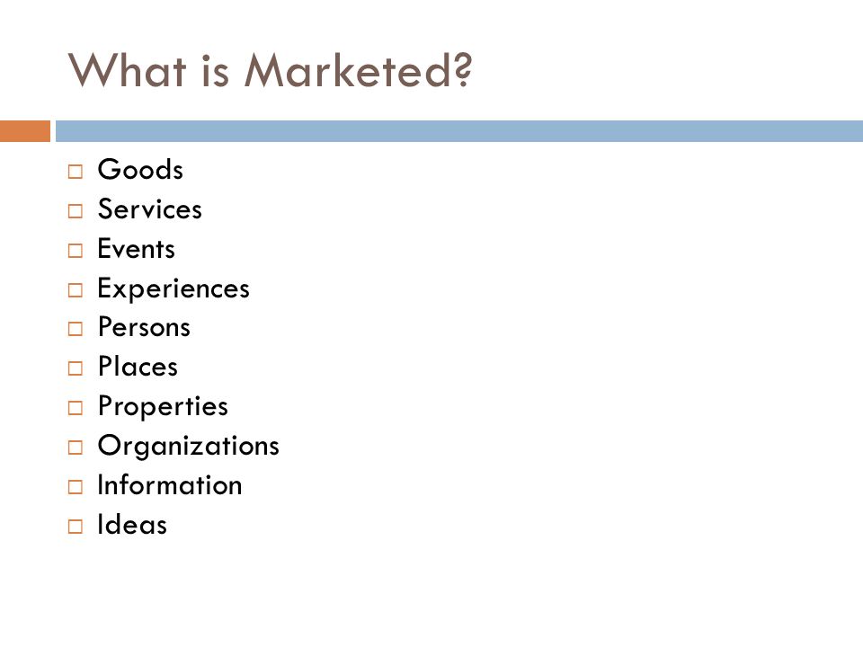 What is Marketed.