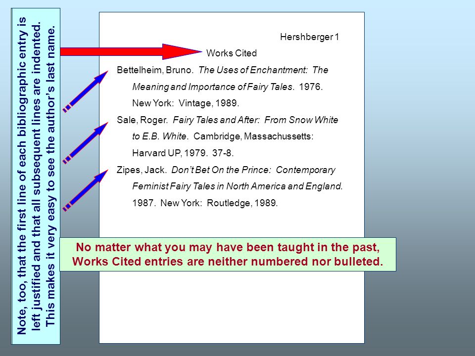 works cited listing sources books all papers which contain what are work cited