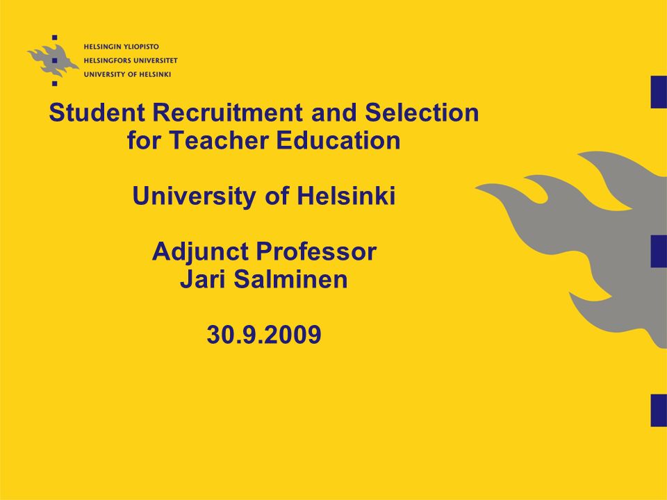 student recruitment and selection