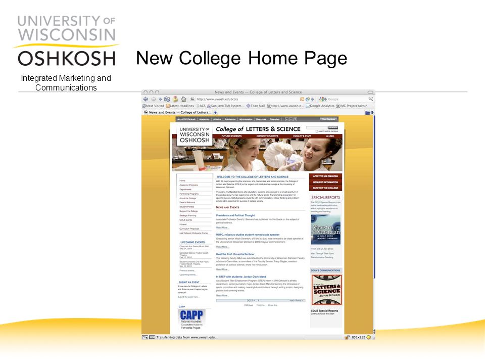 Integrated Marketing and Communications New College Home Page
