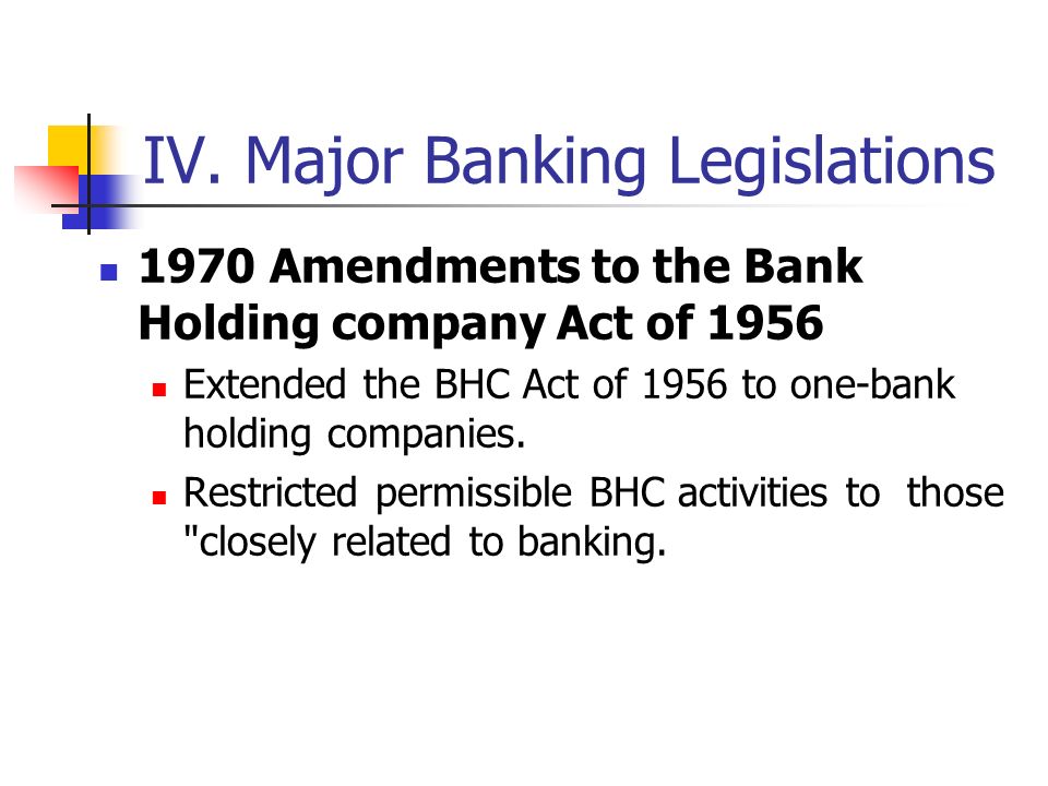 U.S. Banking Regulation. I. Objectives of Financial Regulation Safety and  Soundness To prevent disruptions in the payments system and to avoid a  system-wide. - ppt download