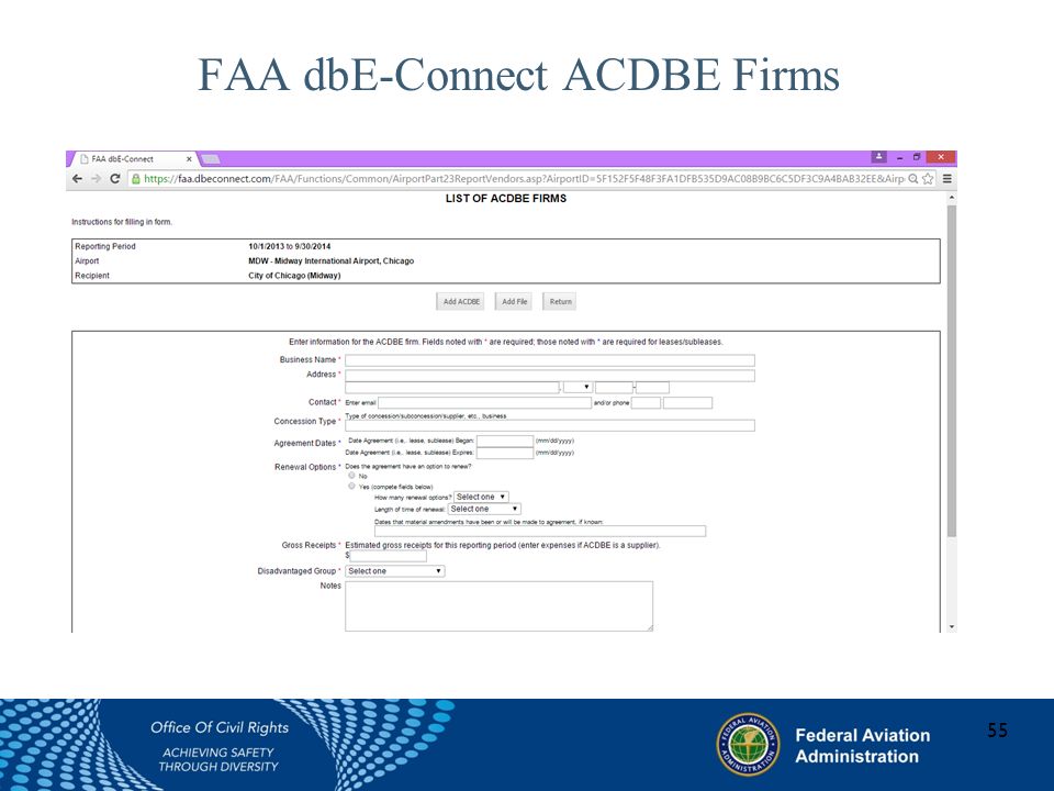 FAA dbE-Connect ACDBE Firms 55