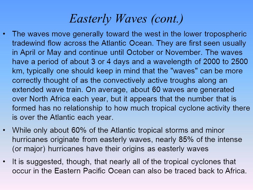What Is an Easterly or Tropical Wave?