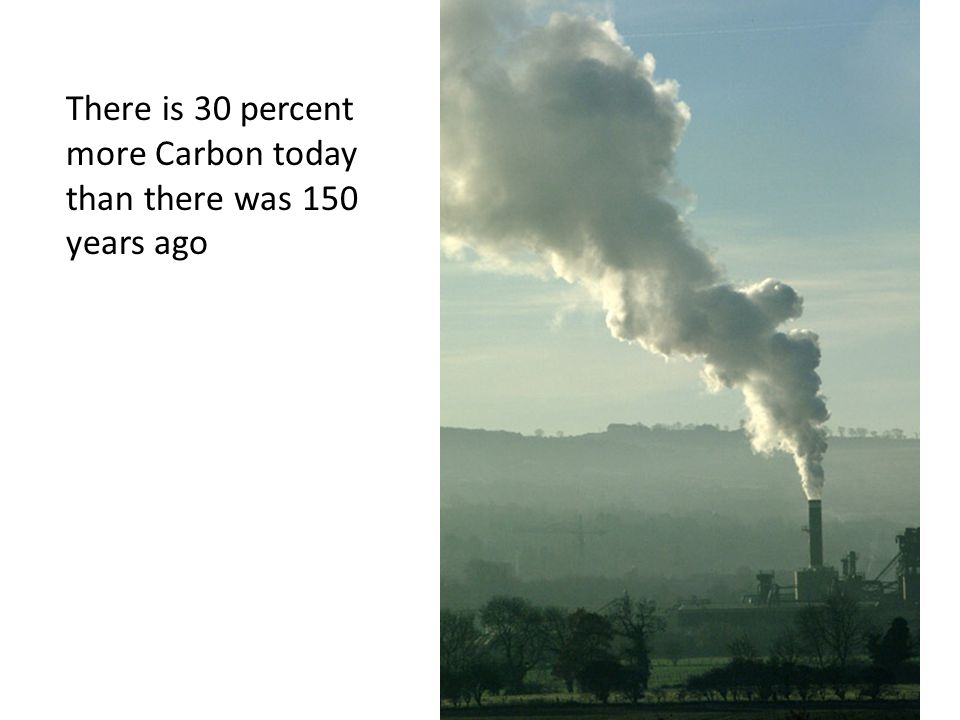 There is 30 percent more Carbon today than there was 150 years ago