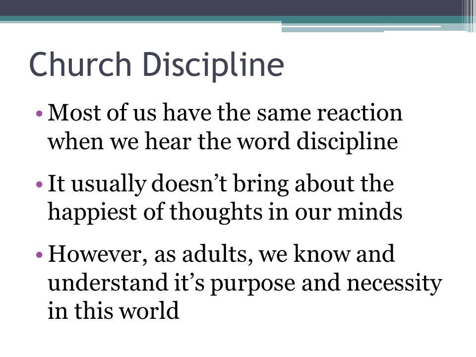 Church Discipline Ii Thessalonians 36 Church Discipline