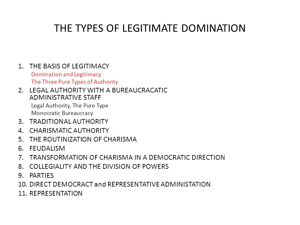 Types of legitimate domination pic 946