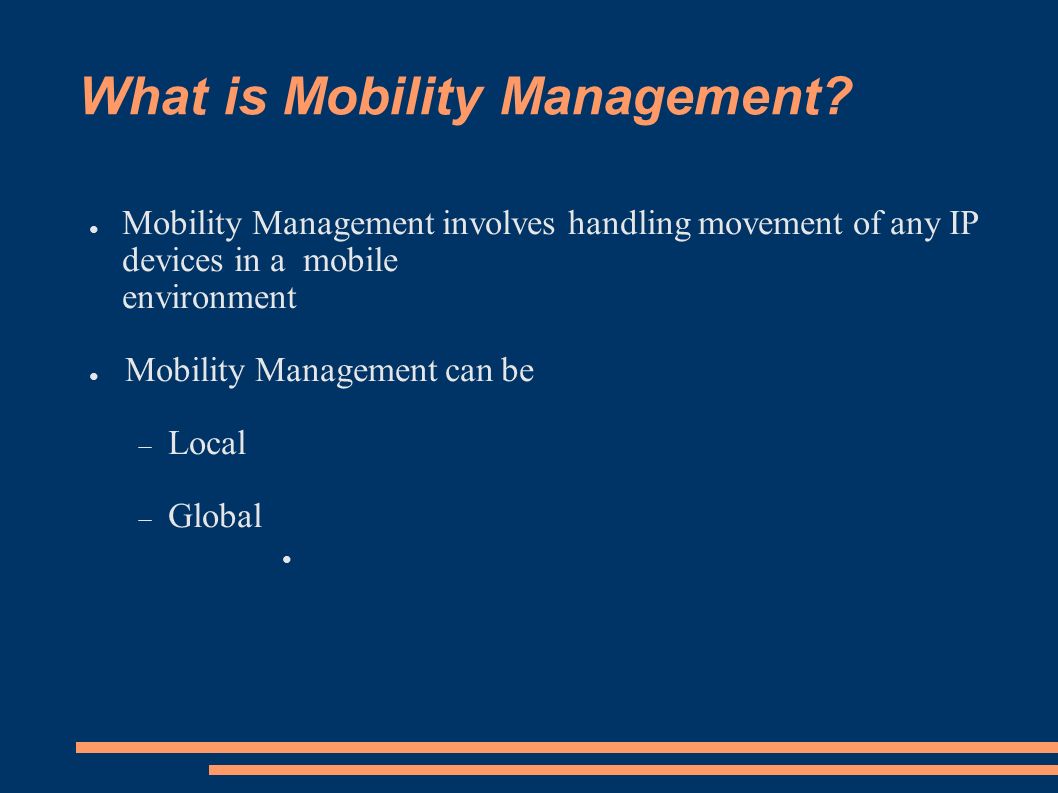 What is Mobility Management.