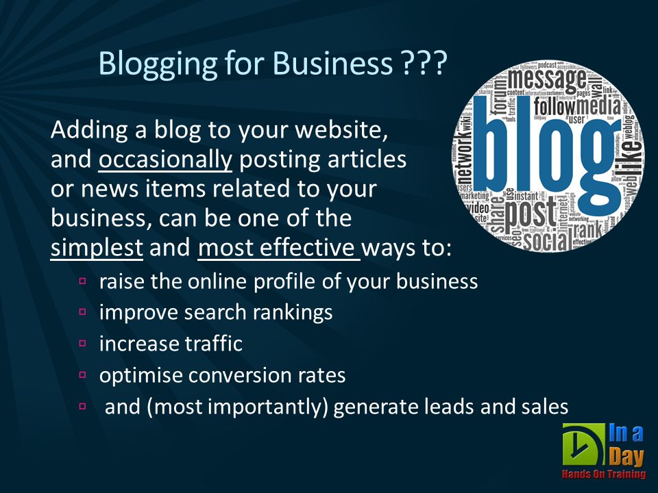 Blogging for Business .