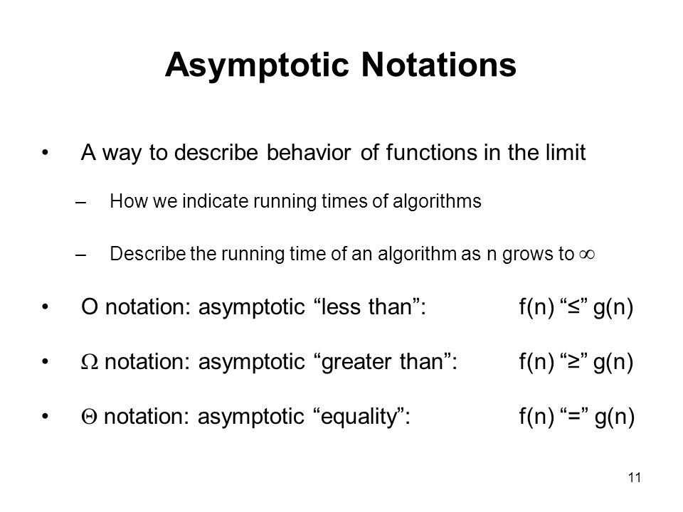 conditional asymptotic notation