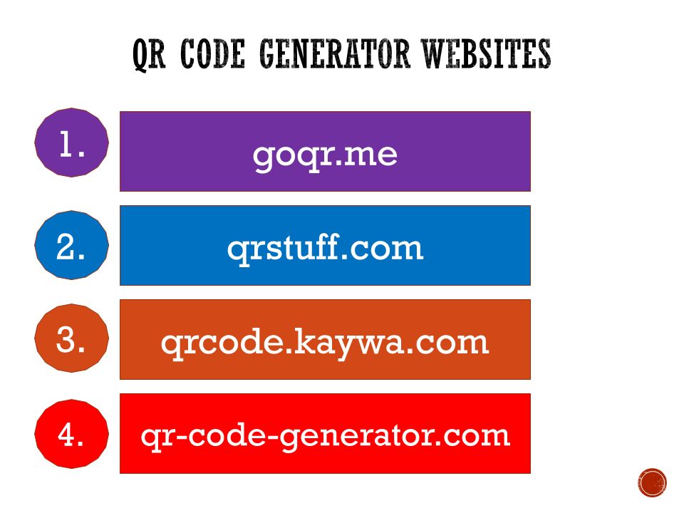qr-code-generator.com goqr.me qrstuff.com qrcode.kaywa.com