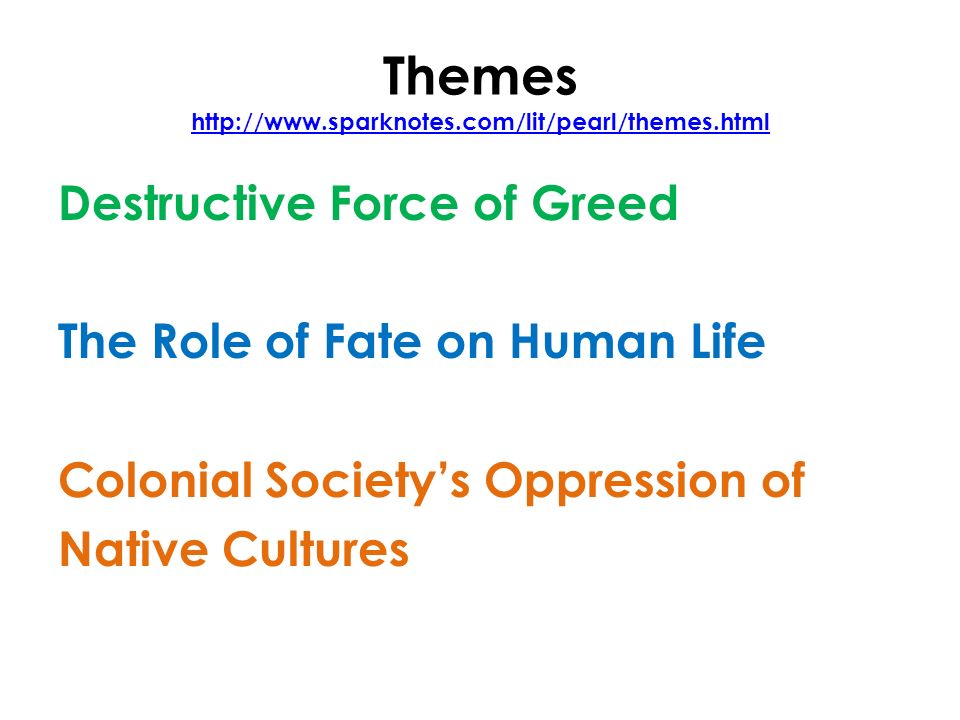 the pearl greed as a destructive force essay