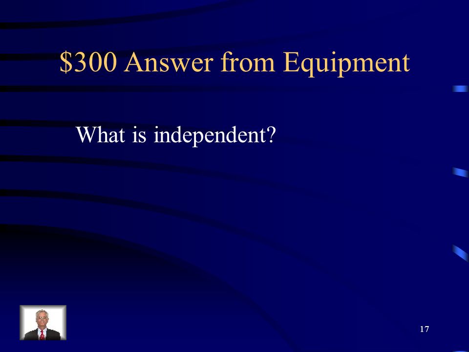 $300 Question from Equipment.
