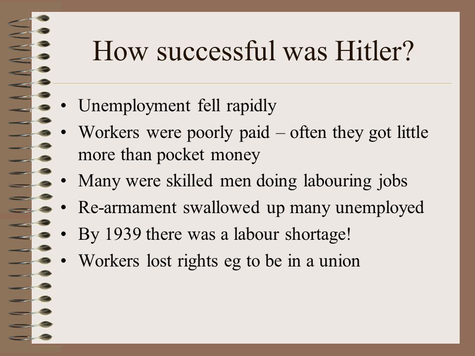 How successful was Hitler.