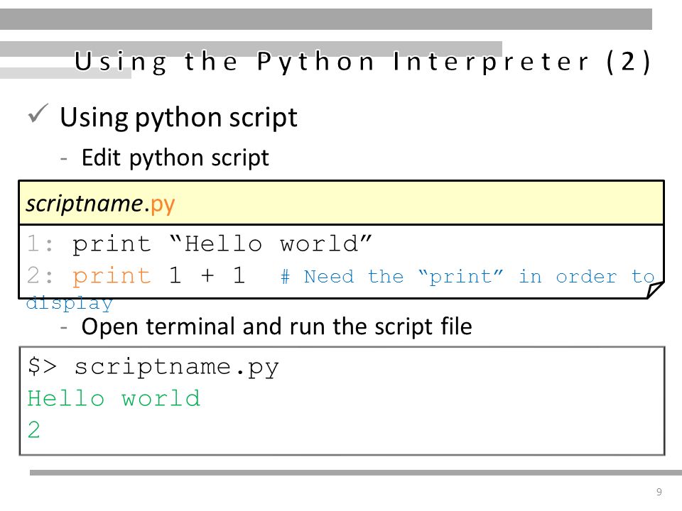 Print 1 1 что выведет. Скрипт питон. Скрипты на Python. Работа с файлами Python. Питон Print hello World.