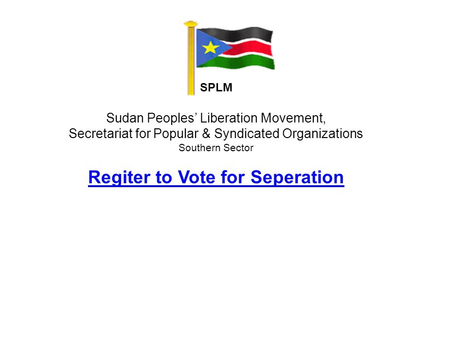 Splm Sudan Peoples Liberation Movement Secretariat For Popular