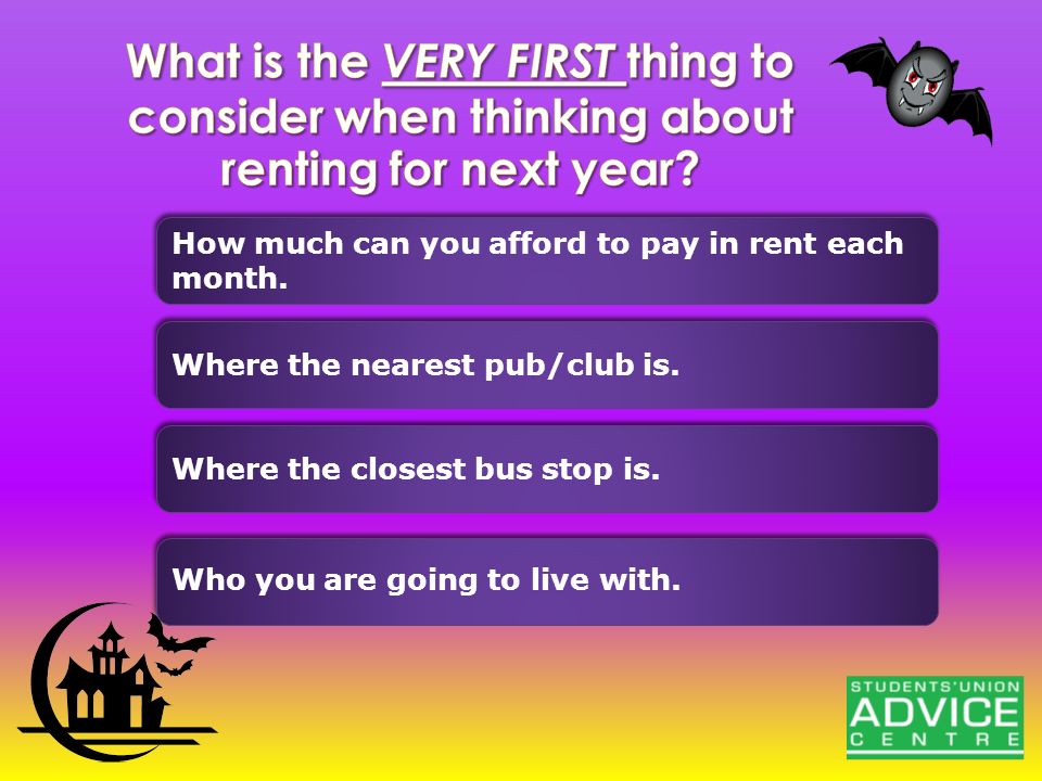 How much can you afford to pay in rent each month.