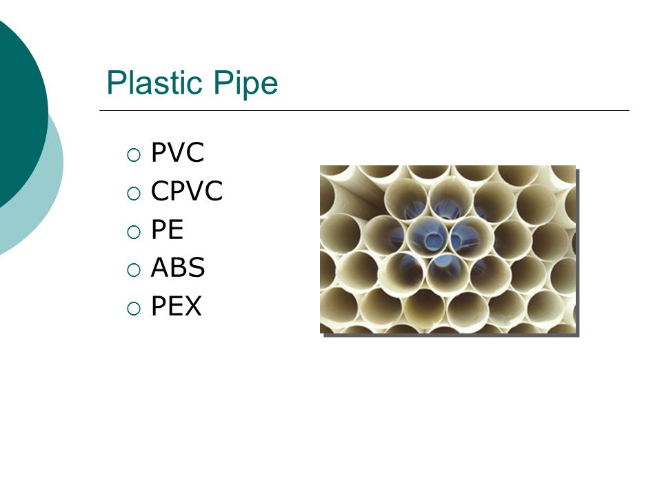 Plastic Pipe  PVC  CPVC  PE  ABS  PEX