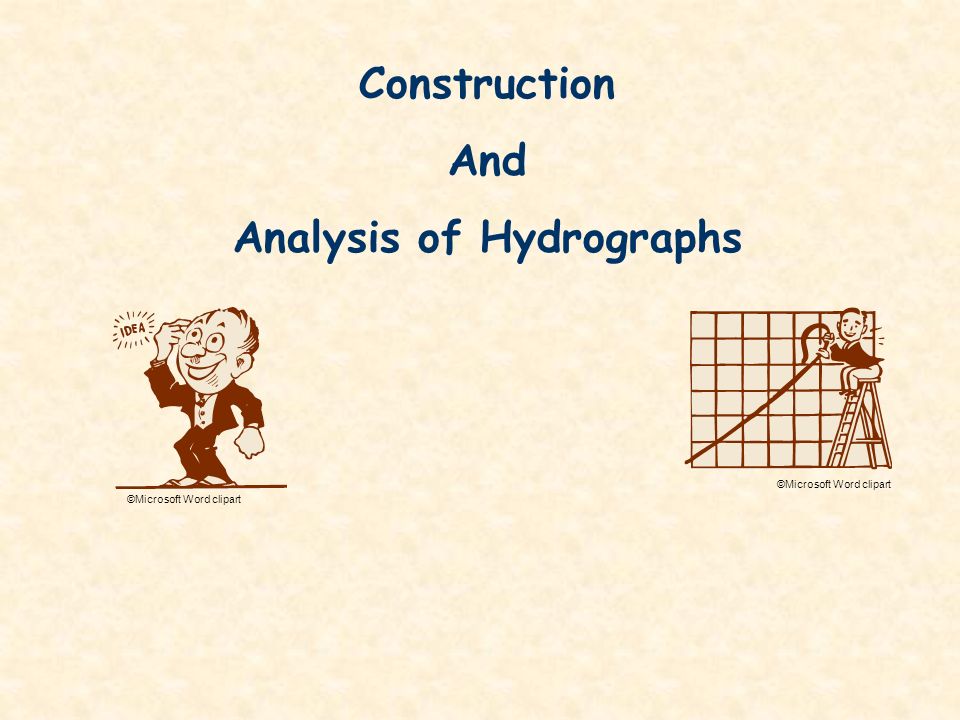Construction And Analysis of Hydrographs ©Microsoft Word clipart