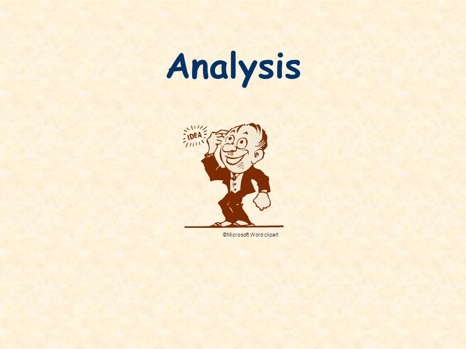 Analysis ©Microsoft Word clipart
