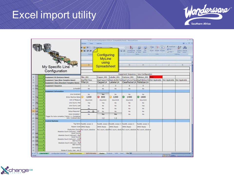 Excel import utility