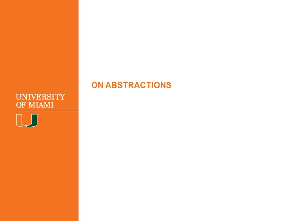 ON ABSTRACTIONS