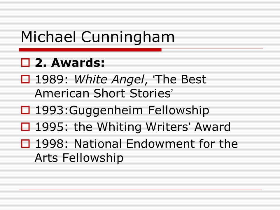 white angel michael cunningham