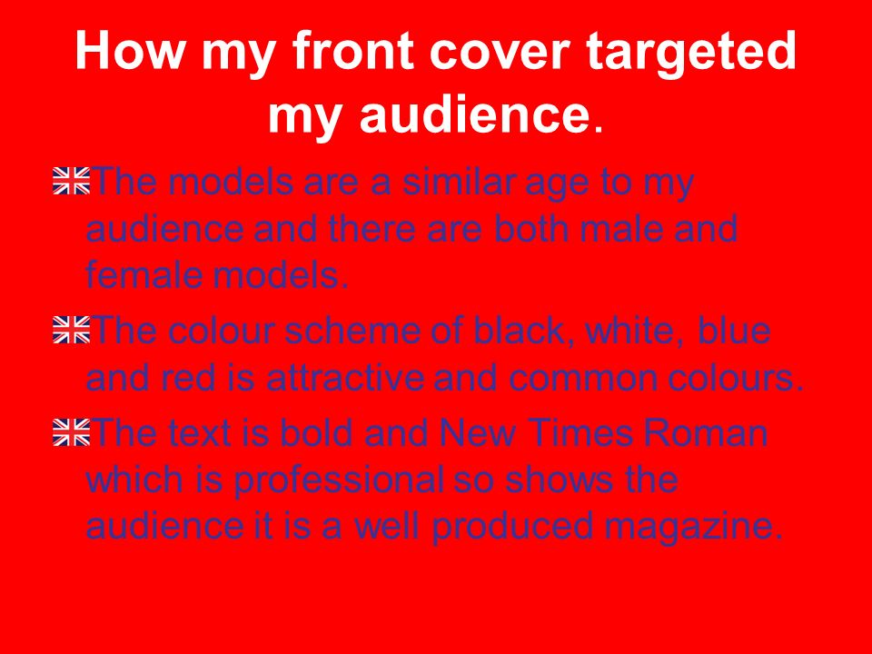 How my front cover targeted my audience.
