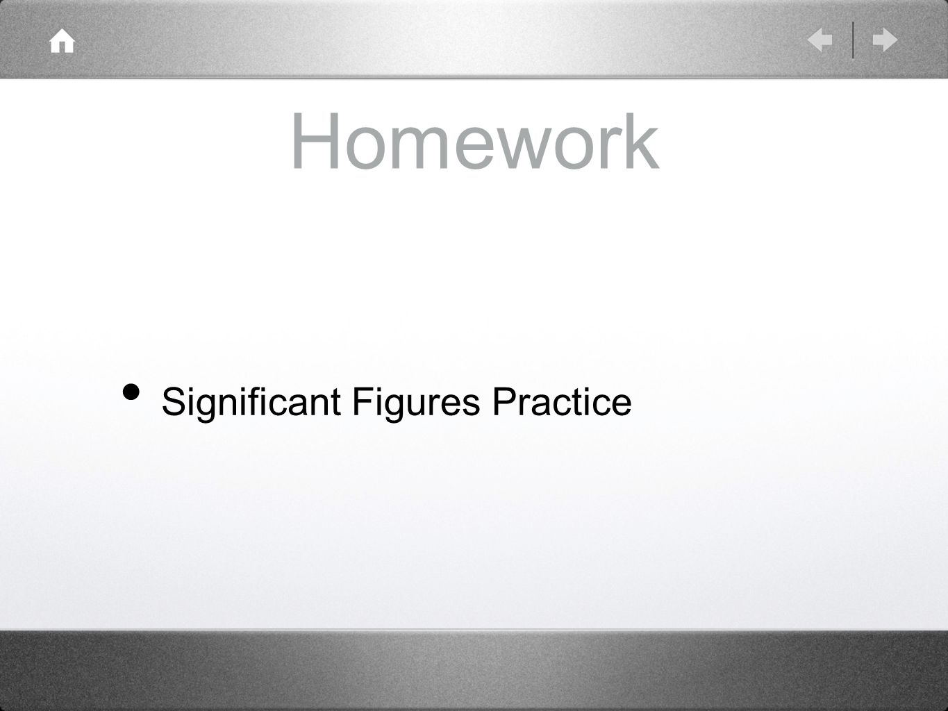 Homework Significant Figures Practice