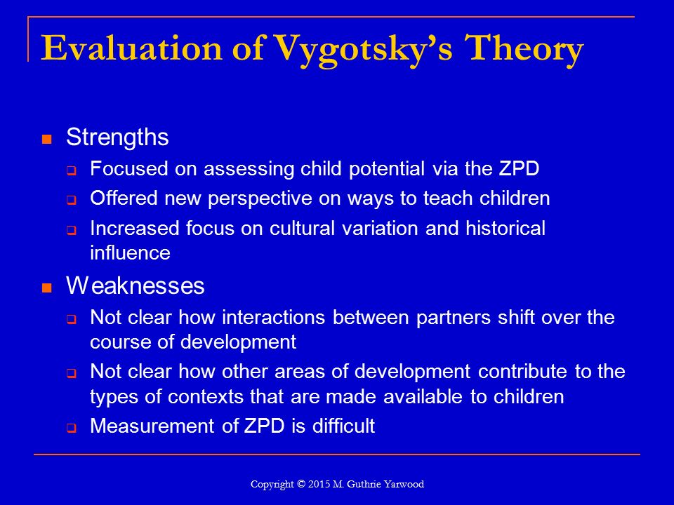 Strengths of vygotsky's on sale theory