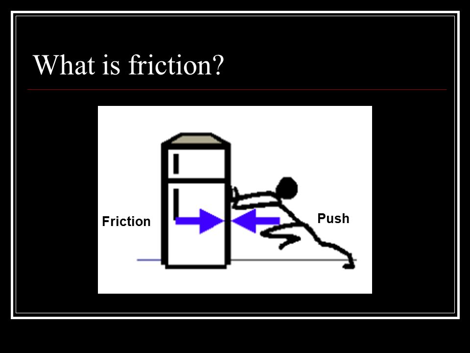 What is friction Push Friction
