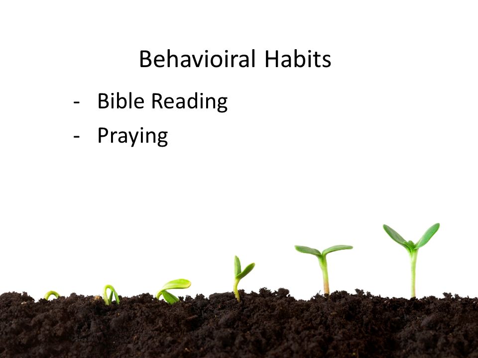 Behavioiral Habits -Bible Reading -Praying