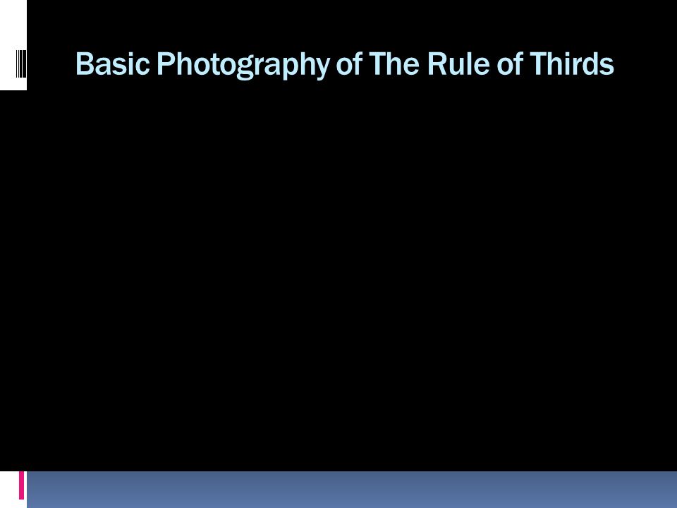 Basic Photography of The Rule of Thirds