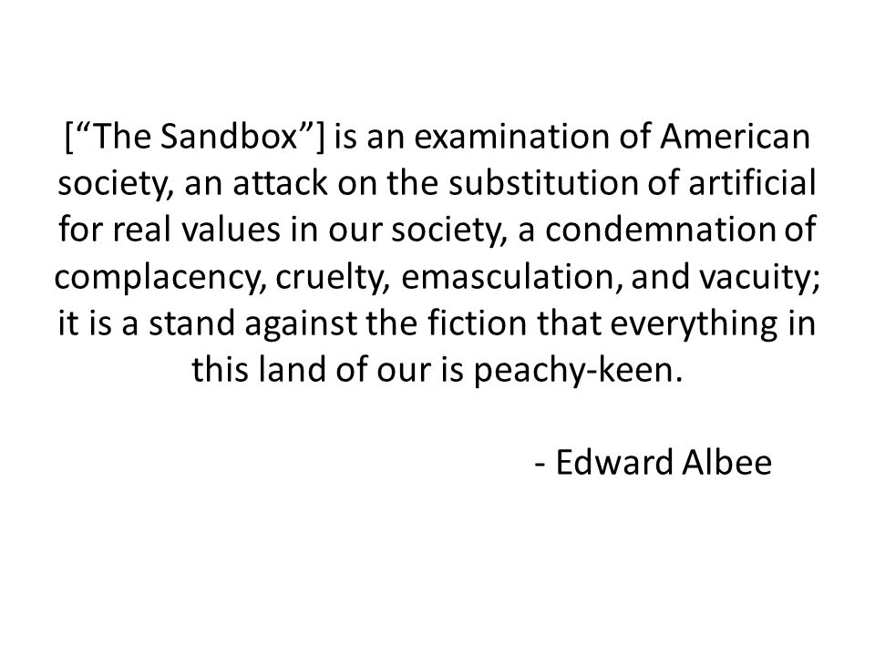the sandbox by edward albee symbols