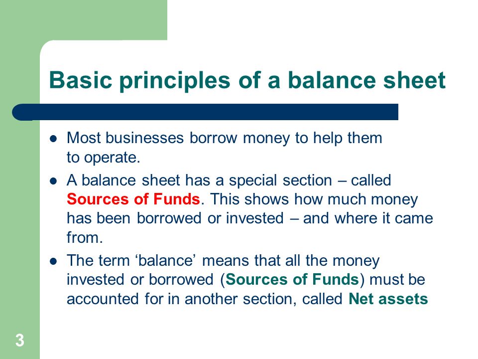 1 Understanding a balance sheet. Lesson Objective Understand the main  elements of a balance sheet. Understand the difference between assets and  liabilities. - ppt download