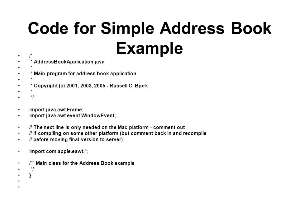 simple address book case study lecture 4 uml huma ayub department of
