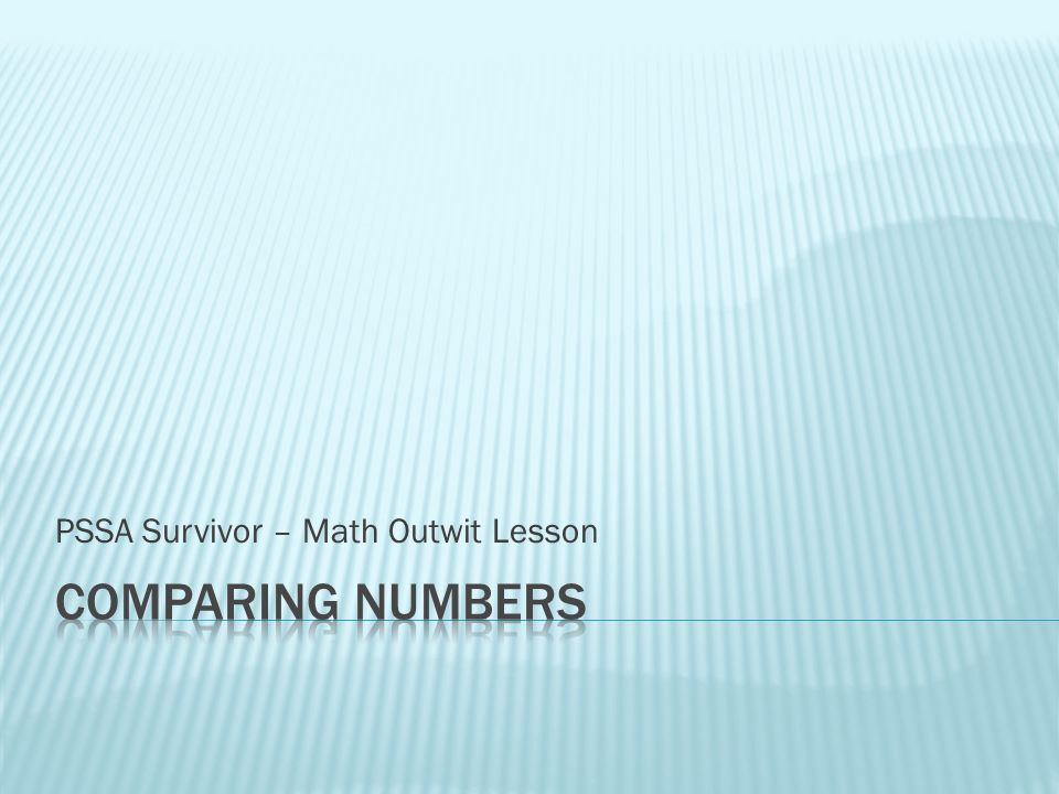 PSSA Survivor – Math Outwit Lesson