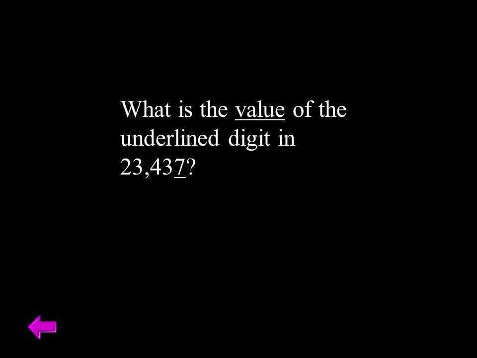What is the value of the underlined digit in 23,437