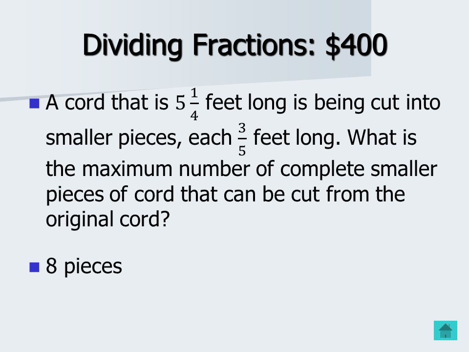 Dividing Fractions: $300