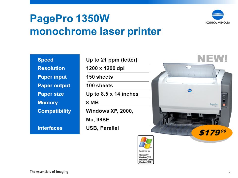 KONICA MINOLTA PRINTING SOLUTIONS U.S.A., Inc. Essential Printing Solutions  The complete family of color and monochrome printing solutions from KONICA.  - ppt download