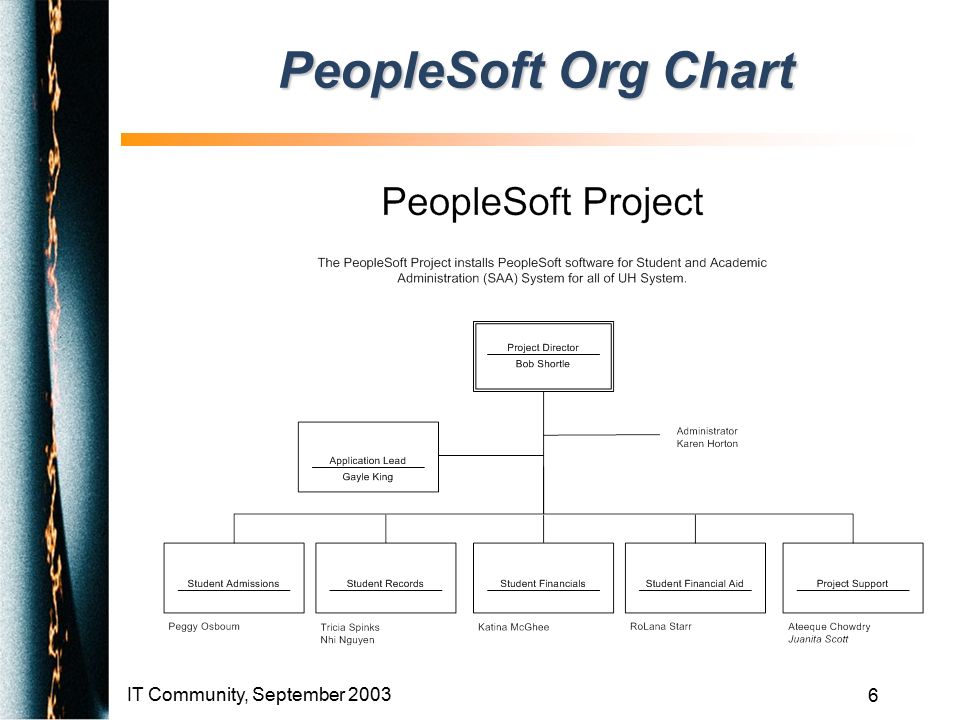Peoplesoft Organizational Chart