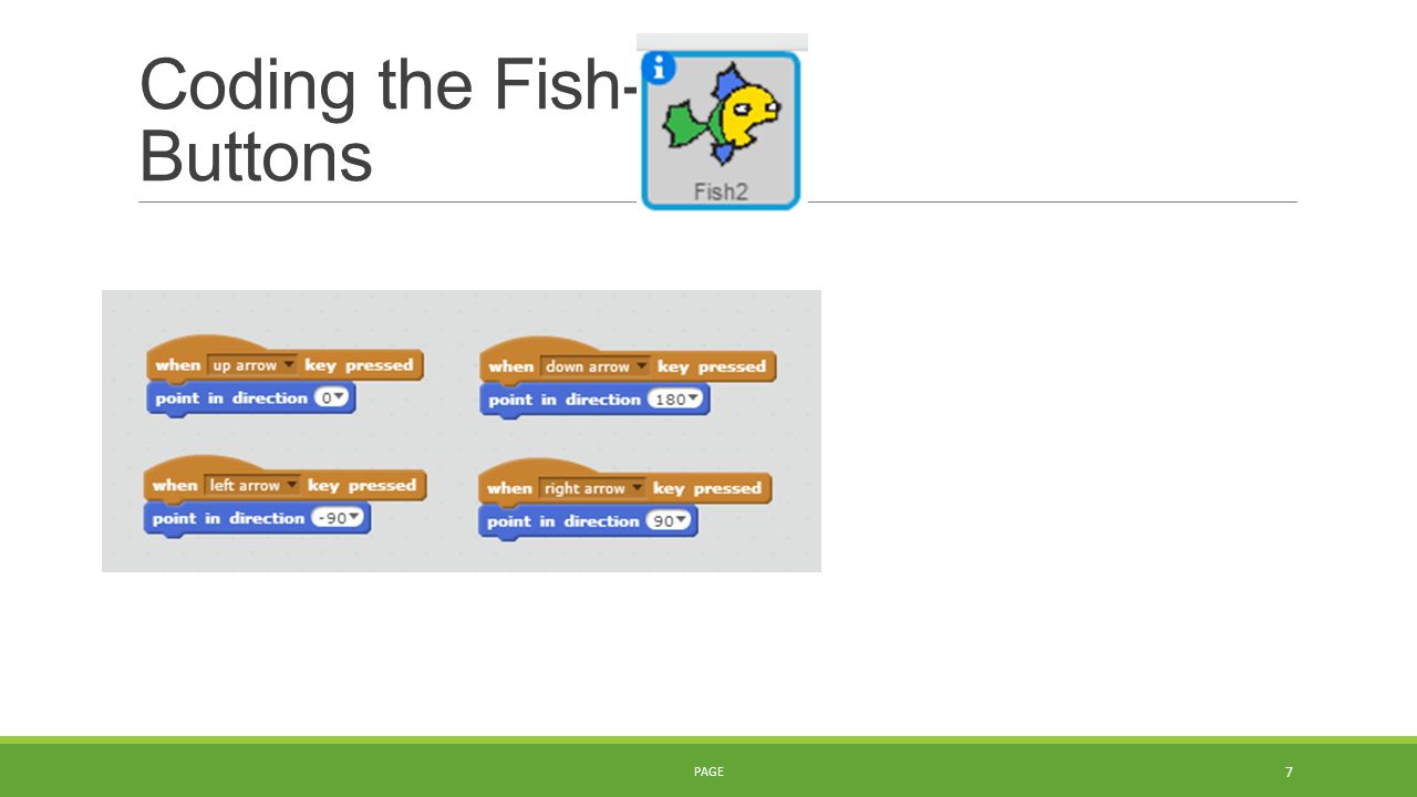 Coding the Fish- Buttons PAGE 7