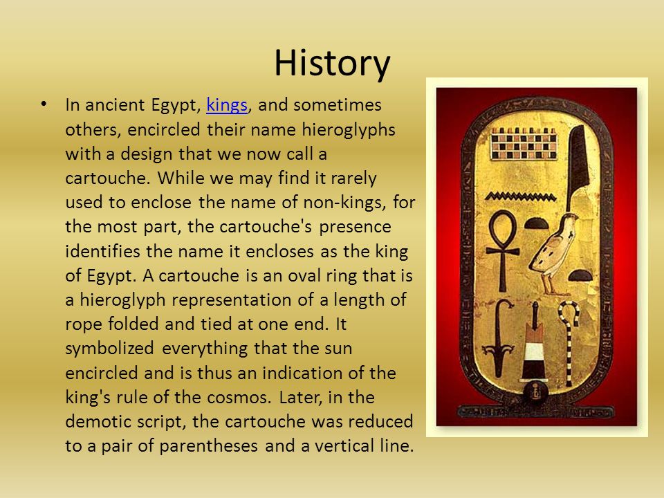 The Ancient Egyptian Cartouche