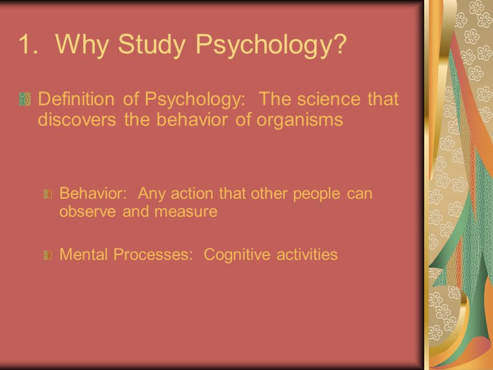 1. Why Study Psychology.