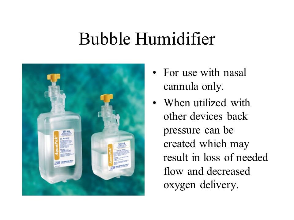 nasal cannula humidification