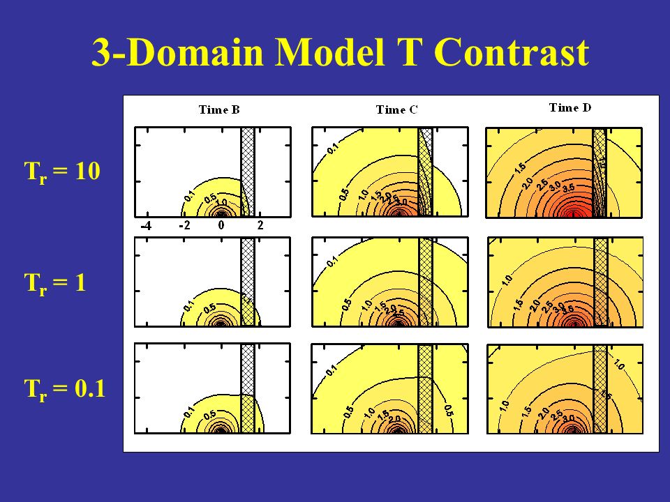 3-Domain Model T Contrast T r = 10 T r = 1 T r = 0.1