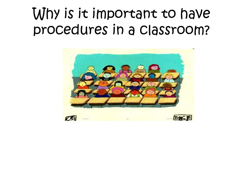 Why is it important to have procedures in a classroom