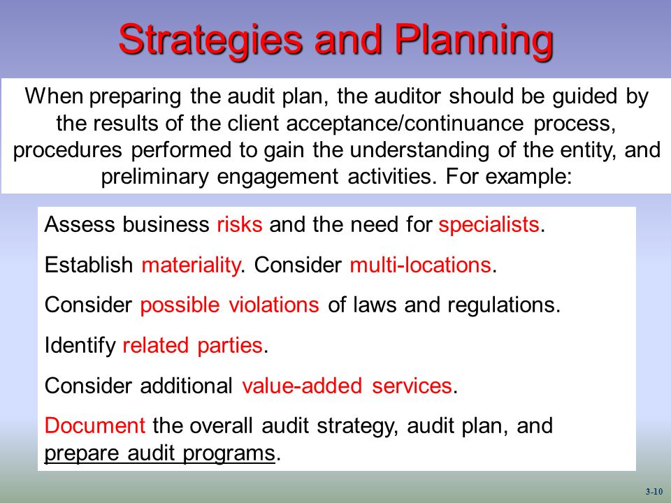 preliminary audit work audit planning pdf