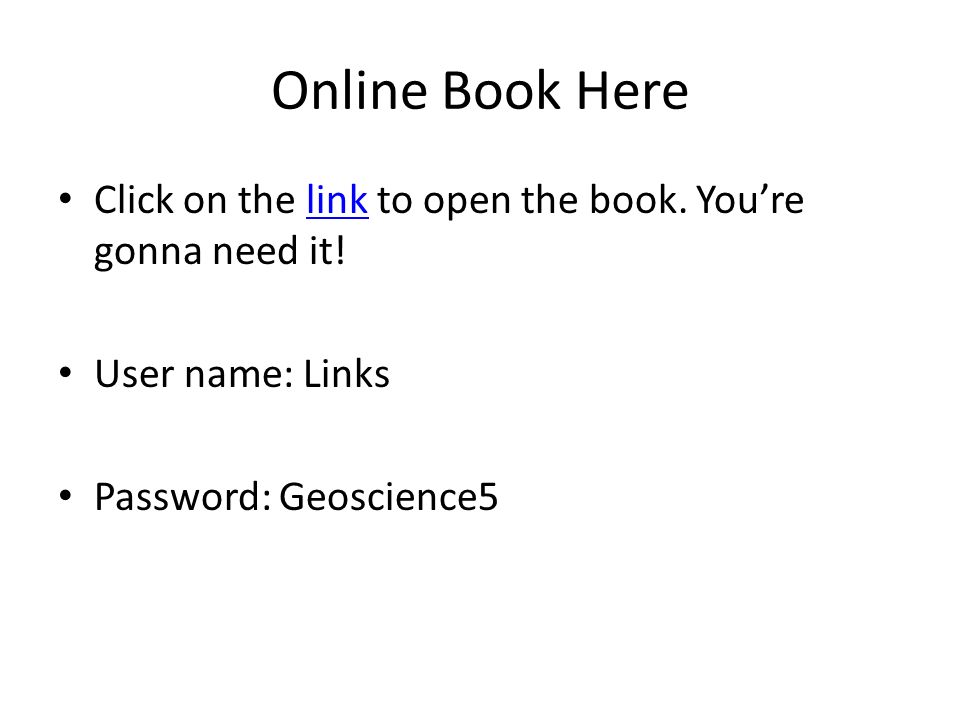 Online Book Here Click on the link to open the book.