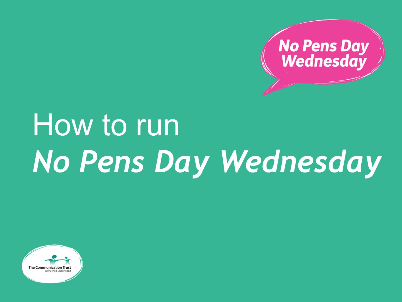 How to run No Pens Day Wednesday